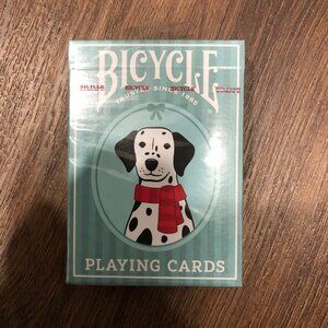 Deck Set Bicycle Dalmatian Dog Playing Cards Light Blue USA Made SEALED